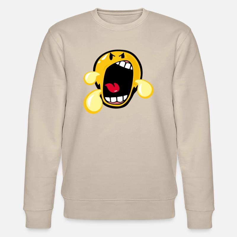 Smiley Anger Irate - Stanley/Stella Unisex Bio-Sweatshirt CHANGER  - Beige