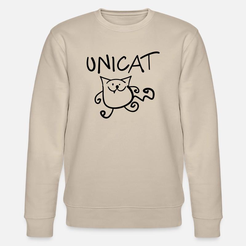 Katze als Unikat - Stanley/Stella Unisex Bio-Sweatshirt CHANGER  - Beige