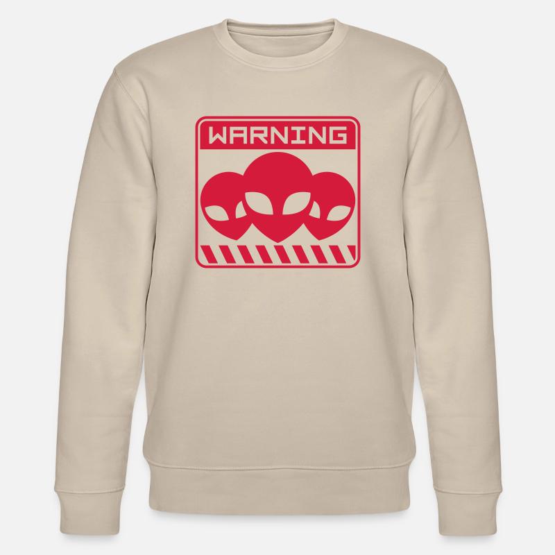 Avertissement de bouclier Conception extraterrestre - Sweat bio CHANGER Stanley/Stella Unisexe - beige