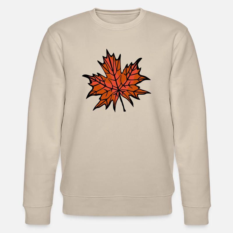herbstblatt 2 - Stanley/Stella Unisex Bio-Sweatshirt CHANGER  - Beige