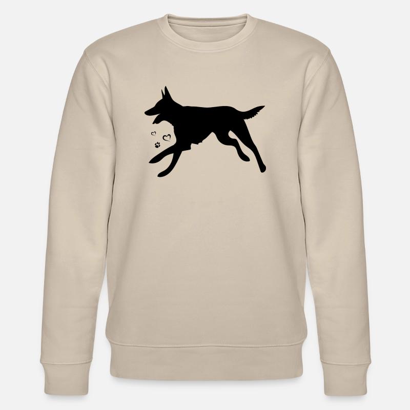 Belgischer Malinois-Schäferhund - Stanley/Stella Unisex Bio-Sweatshirt CHANGER  - Beige