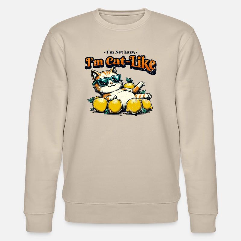 Ich bin katzenartig - Stanley/Stella Unisex Bio-Sweatshirt CHANGER  - Beige