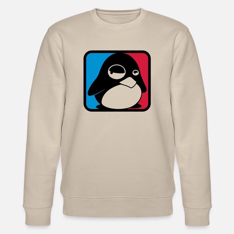 TUX League, LINUX - Stanley/Stella CHANGER Unisex Organic Sweatshirt - beige