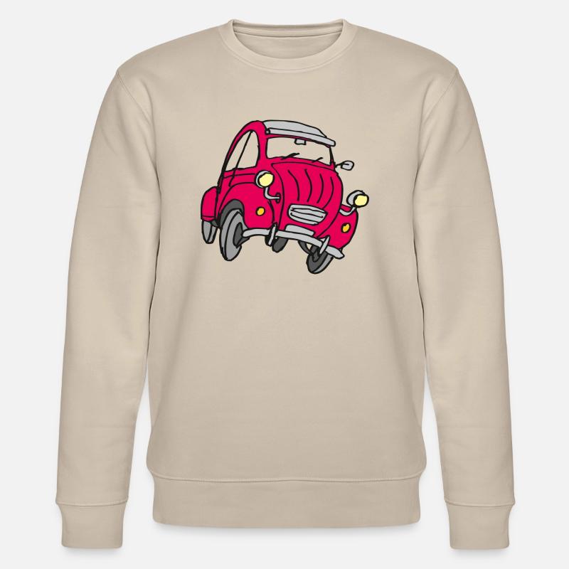 Comic Kleinwagen Rot - Stanley/Stella Unisex Bio-Sweatshirt CHANGER - Beige