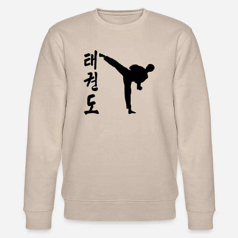 Taekwondo High Kick Kick Kampf - Stanley/Stella Unisex Bio-Sweatshirt CHANGER  - Beige