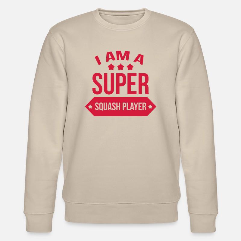 Super Squash Player / Sport - Stanley/Stella Unisex Bio-Sweatshirt CHANGER  - Beige