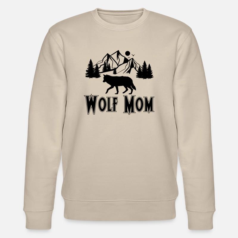 Wolfsmutter 1 - Stanley/Stella Unisex Bio-Sweatshirt CHANGER  - Beige