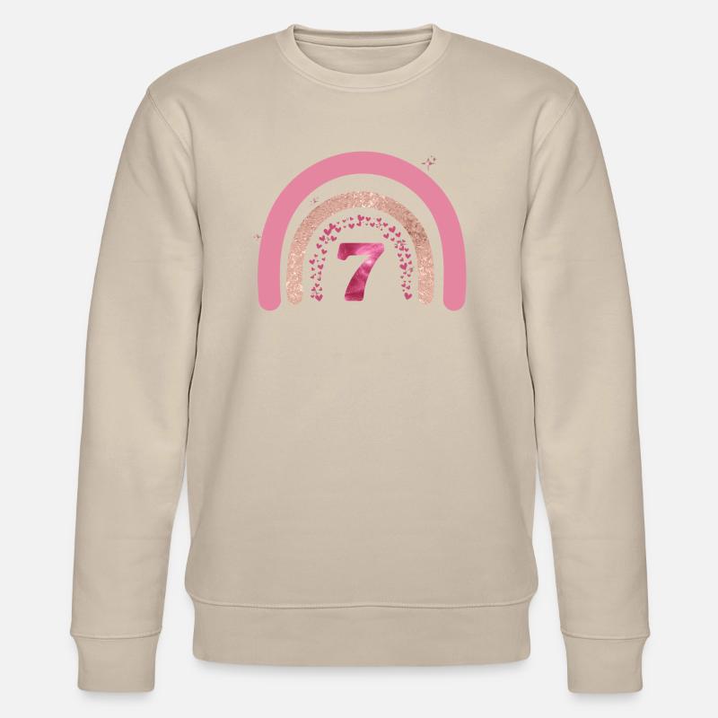 7e anniversaire rainbow rose - Sweat bio CHANGER Stanley/Stella Unisexe - beige