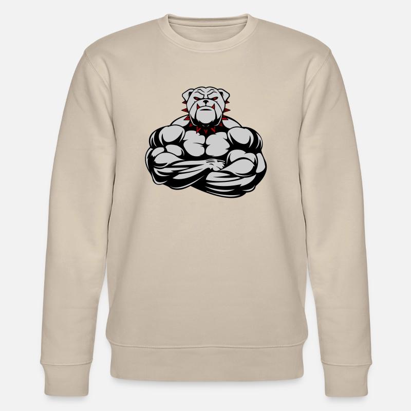 strong bulldog 02 - Stanley/Stella Unisex Bio-Sweatshirt CHANGER  - Beige
