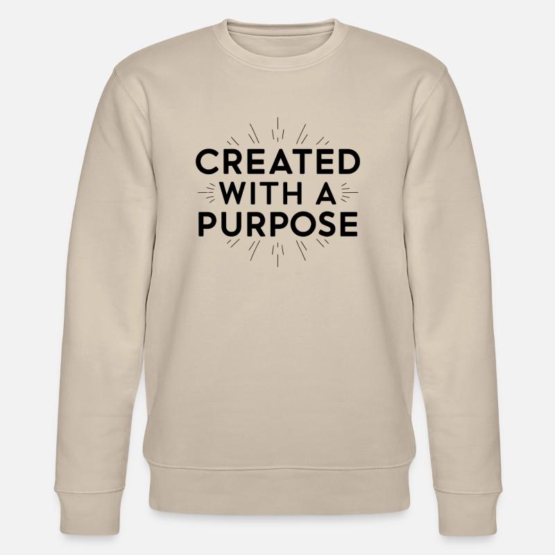 created with a purpose - Stanley/Stella Unisex Bio-Sweatshirt CHANGER - Beige