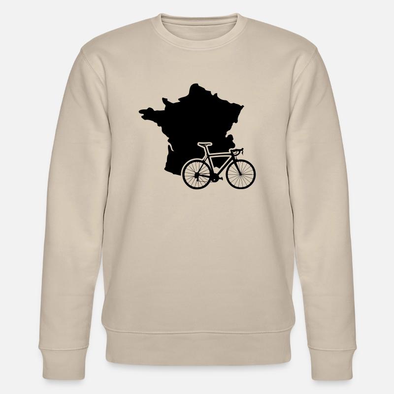 Frankreich Fahrrad - Stanley/Stella Unisex Bio-Sweatshirt CHANGER  - Beige