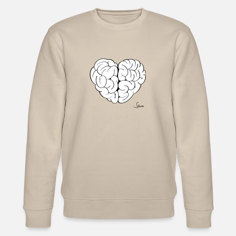 BRAIN + HEART - Stanley/Stella Unisex Bio-Sweatshirt CHANGER  - Beige