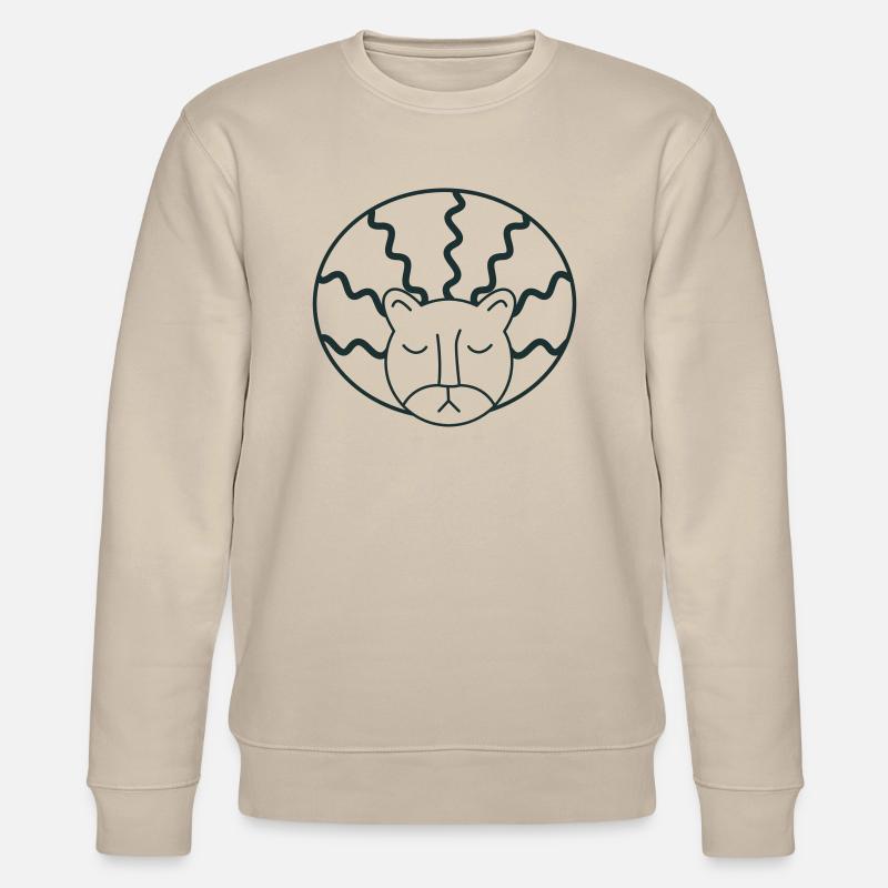Afro-Löwenkopf - Stanley/Stella Unisex Bio-Sweatshirt CHANGER  - Beige