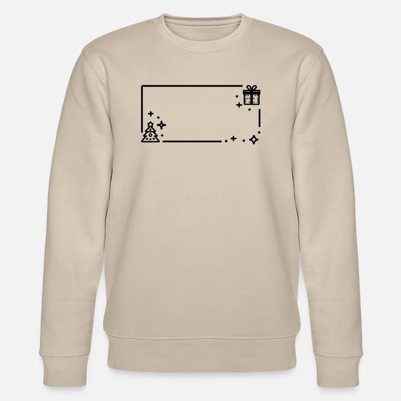 Weihnachtlicher Rahmen - Stanley/Stella Unisex Bio-Sweatshirt CHANGER - Beige