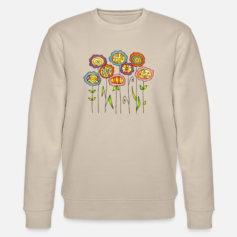 Blumen - Stanley/Stella Unisex Bio-Sweatshirt CHANGER  - Beige