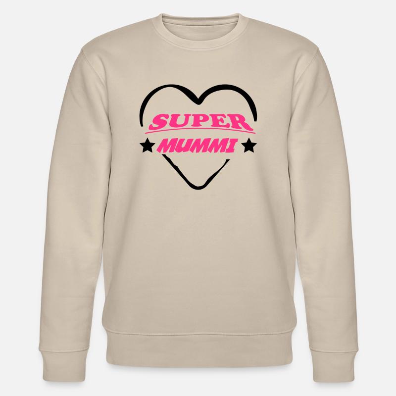 Super mummi - Stanley/Stella Unisex Bio-Sweatshirt CHANGER  - Beige