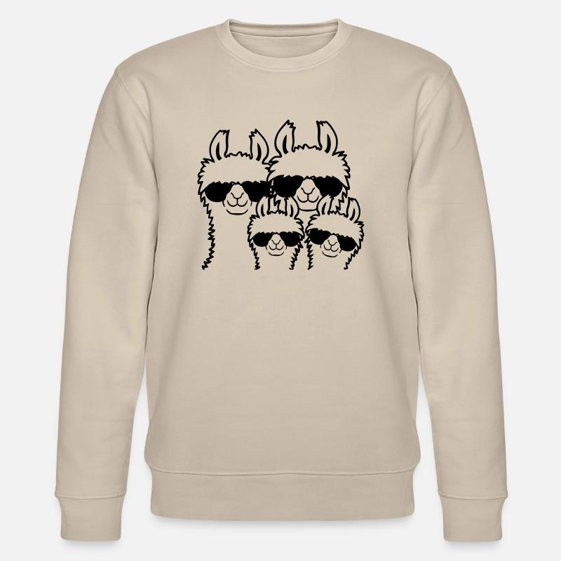2 Enfants Famille Lama - Sweat bio CHANGER Stanley/Stella Unisexe - beige