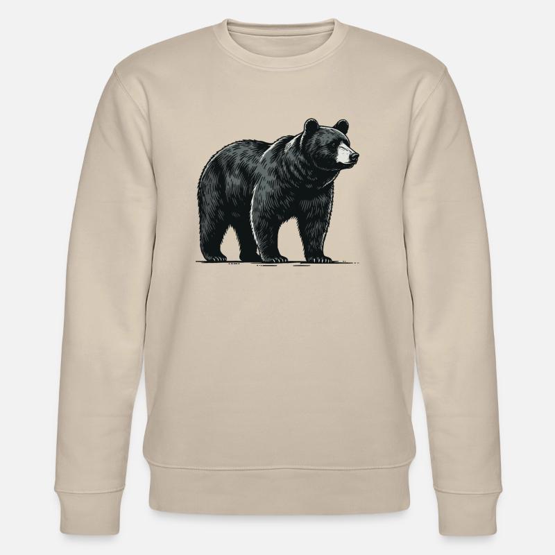 Sortbjørn - Stanley/Stella økologisk unisex-sweatshirt CHANGER - beige