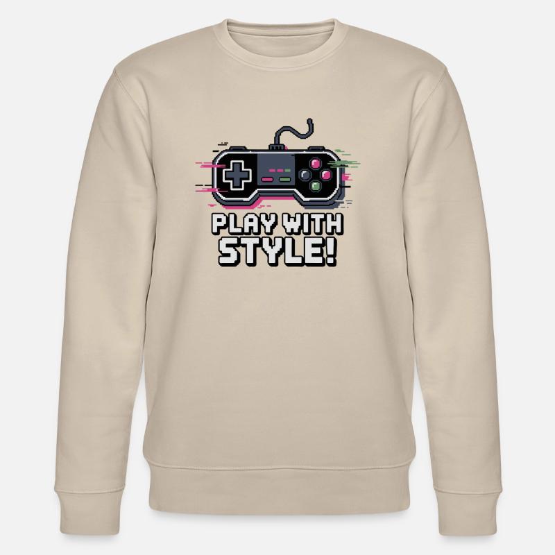 VIDEOSPIEL-CONTROLLER - Stanley/Stella Unisex Bio-Sweatshirt CHANGER  - Beige