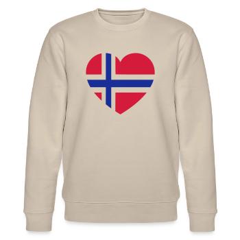norway - Stanley/Stella Unisex Bio-Sweatshirt CHANGER  - Beige - Vorne - Nik (191cm) & Marisol (170cm)
