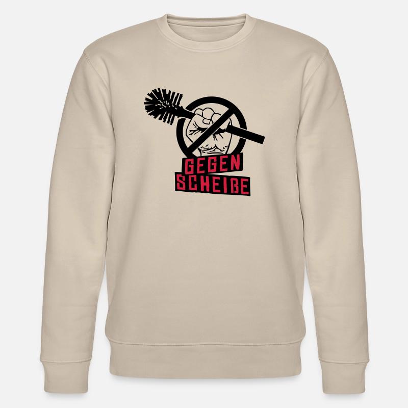 gegen scheisse - Stanley/Stella Unisex Bio-Sweatshirt CHANGER  - Beige