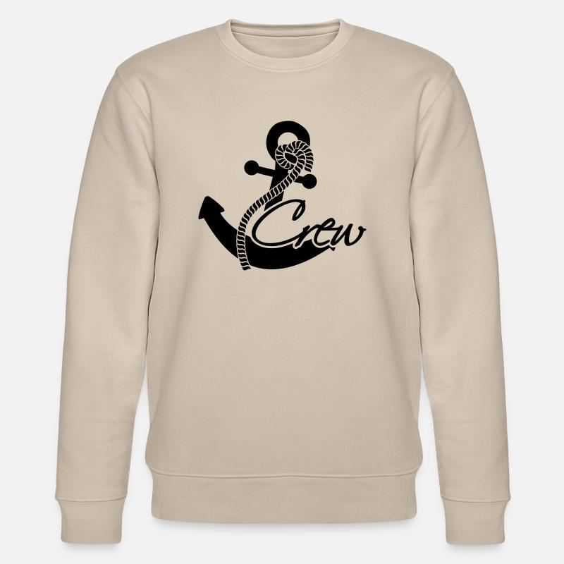 Rang d'insigne ancre équipage - Sweat bio CHANGER Stanley/Stella Unisexe - beige