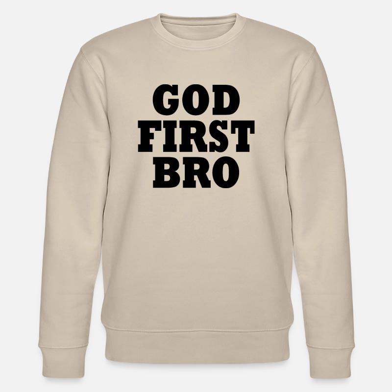 God first bro - Sweat bio CHANGER Stanley/Stella Unisexe - beige