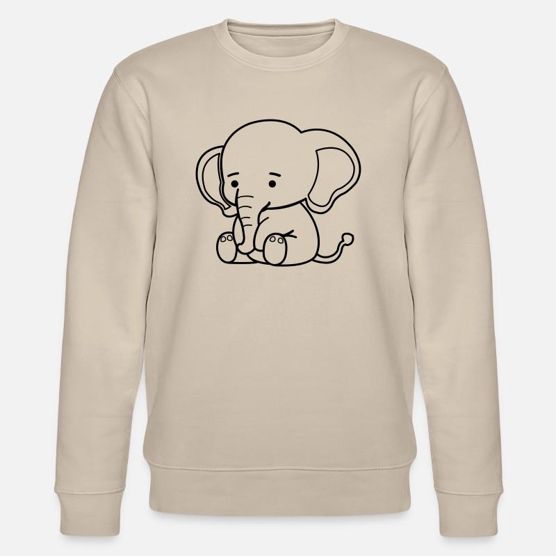 Éléphant mignon - Sweat bio CHANGER Stanley/Stella Unisexe - beige