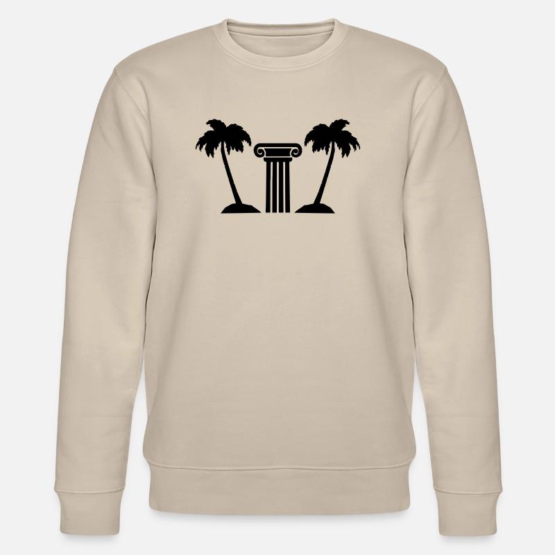 Palm Tree Column - Stanley/Stella CHANGER Unisex Organic Sweatshirt - beige