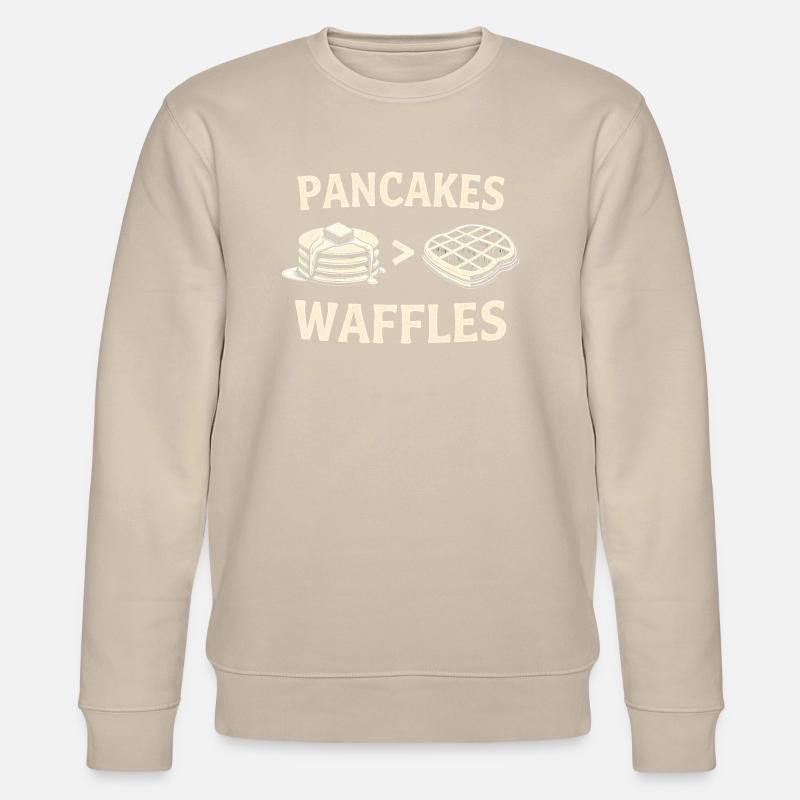 Pfannkuchen über Waffeln - Stanley/Stella Unisex Bio-Sweatshirt CHANGER - Beige