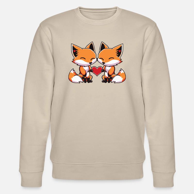 Couple Renard Saint-Valentin - Sweat bio CHANGER Stanley/Stella Unisexe - beige