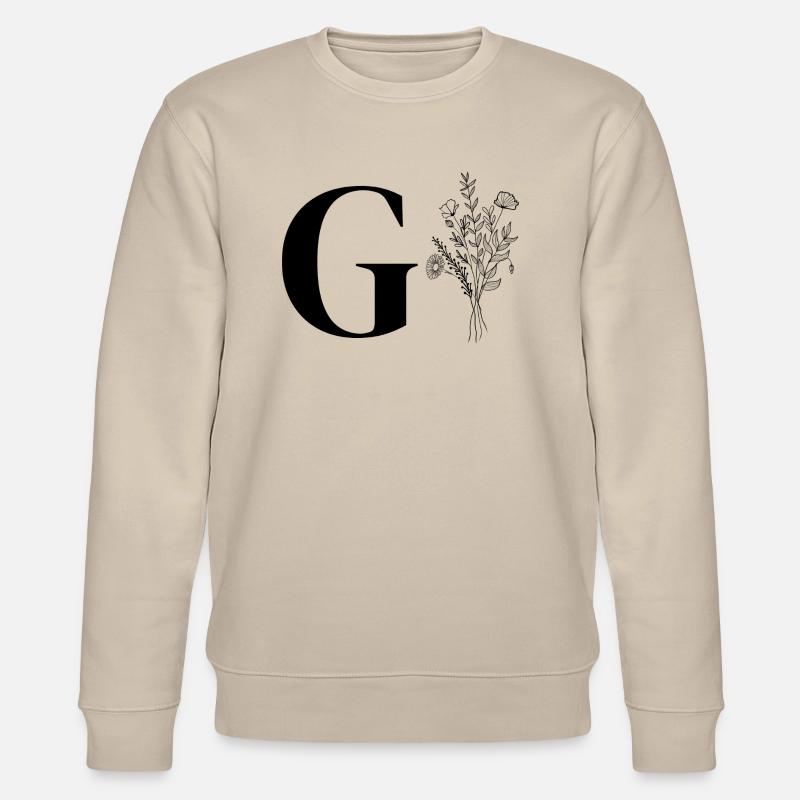 Minimalistische Blumen - Stanley/Stella Unisex Bio-Sweatshirt CHANGER  - Beige