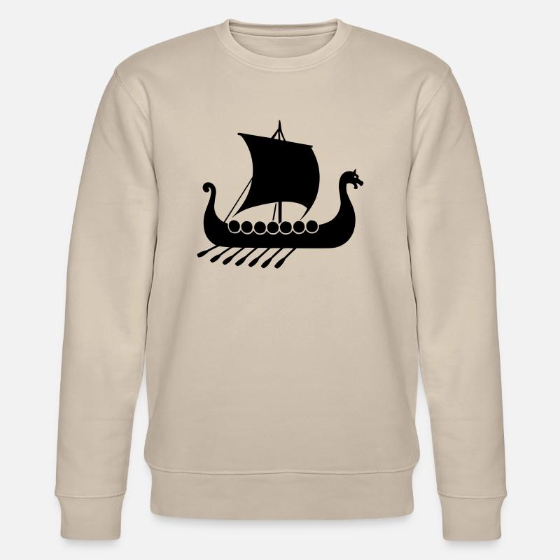 wikinger schiff - Stanley/Stella Unisex Bio-Sweatshirt CHANGER  - Beige