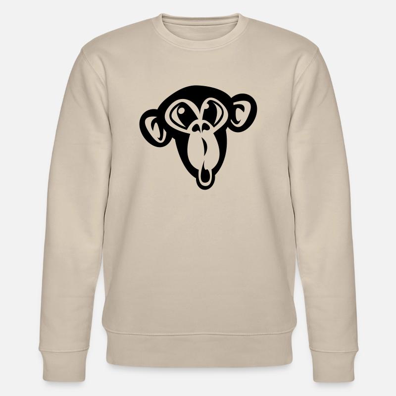 Cute monkey - Stanley/Stella Unisex Bio-Sweatshirt CHANGER  - Beige