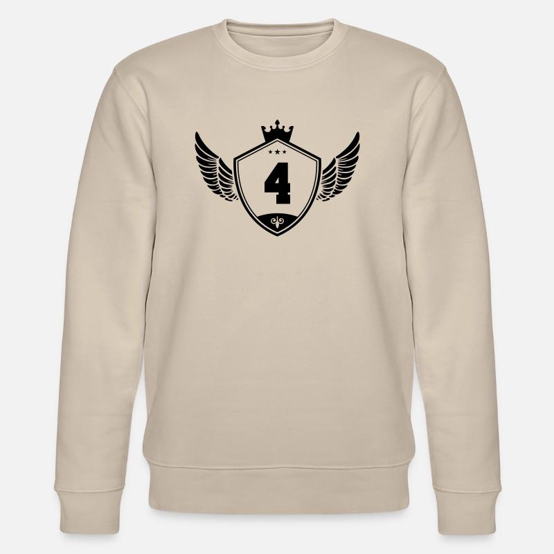4 wappen krone - Stanley/Stella Unisex Bio-Sweatshirt CHANGER  - Beige