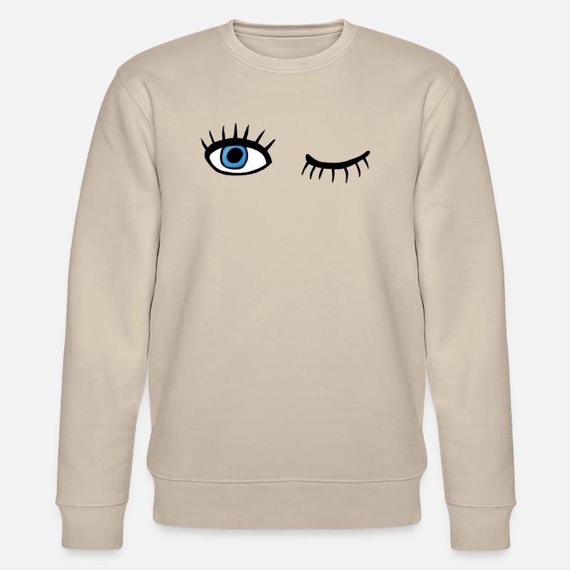zwinkernde Augen - Stanley/Stella Unisex Bio-Sweatshirt CHANGER  - Beige