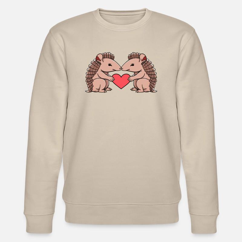 Couple de tatou amoureux Saint-Valentin - Sweat bio CHANGER Stanley/Stella Unisexe - beige