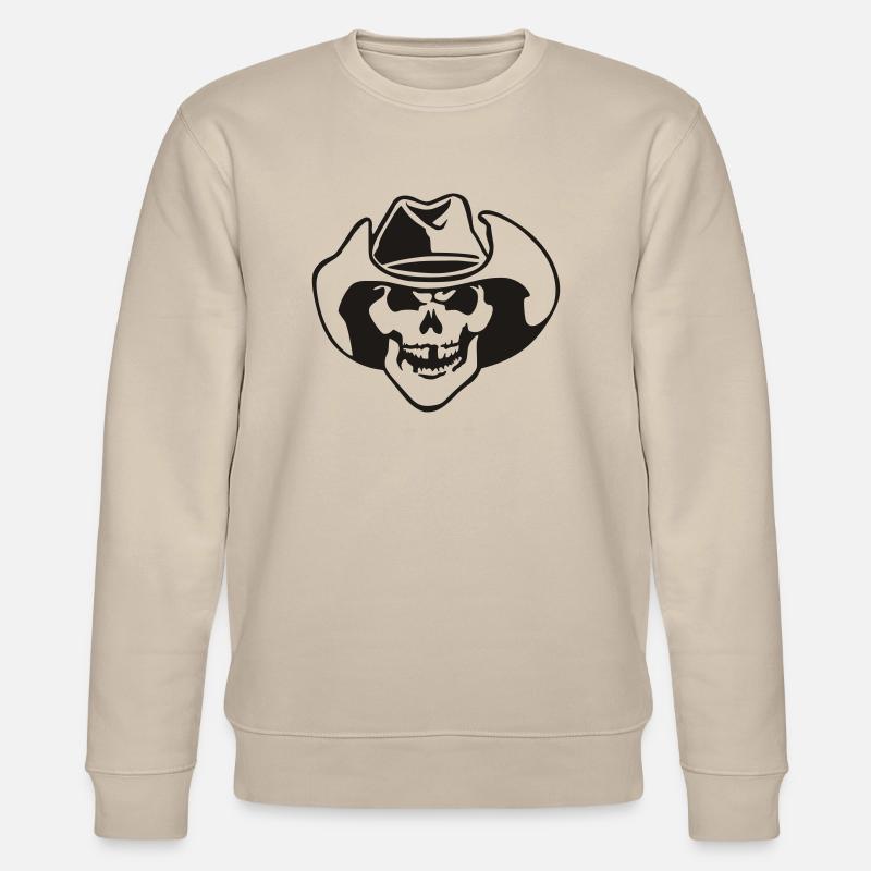 bone head / Knochenkopf - Stanley/Stella Unisex Bio-Sweatshirt CHANGER  - Beige