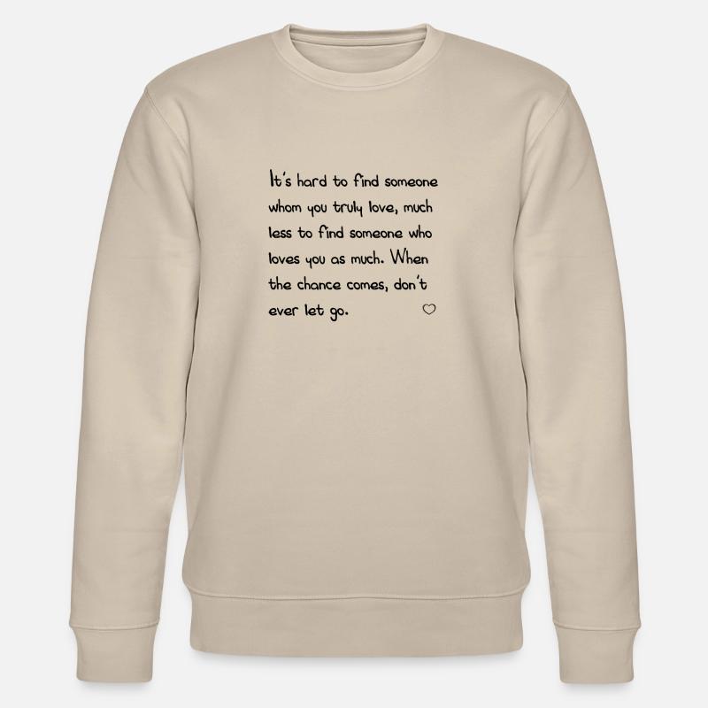 love quotes de - Stanley/Stella Unisex Bio-Sweatshirt CHANGER  - Beige