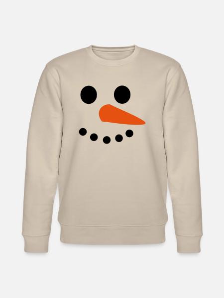 Snowman Face - Stanley/Stella CHANGER Unisex Organic Sweatshirt - beige