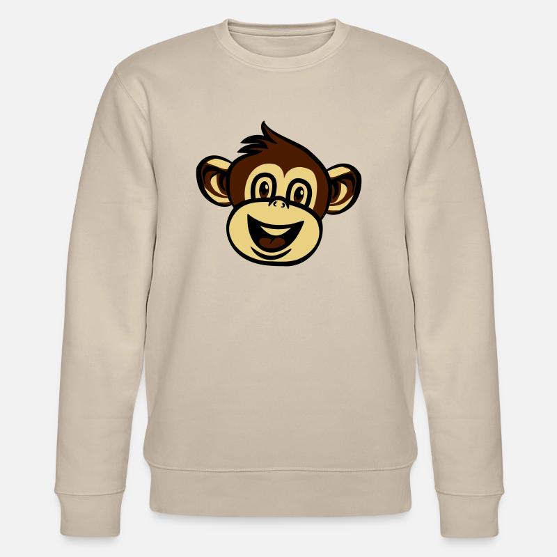 affe witzig lieb - Stanley/Stella Unisex Bio-Sweatshirt CHANGER  - Beige