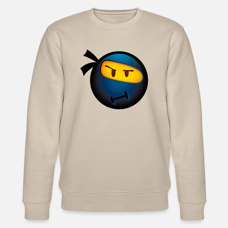 Smiley Glossy Ninja - Stanley/Stella Unisex Bio-Sweatshirt CHANGER  - Beige