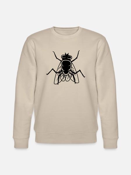 Housefly lille husflue insekt - Stanley/Stella økologisk unisex-sweatshirt CHANGER  - beige