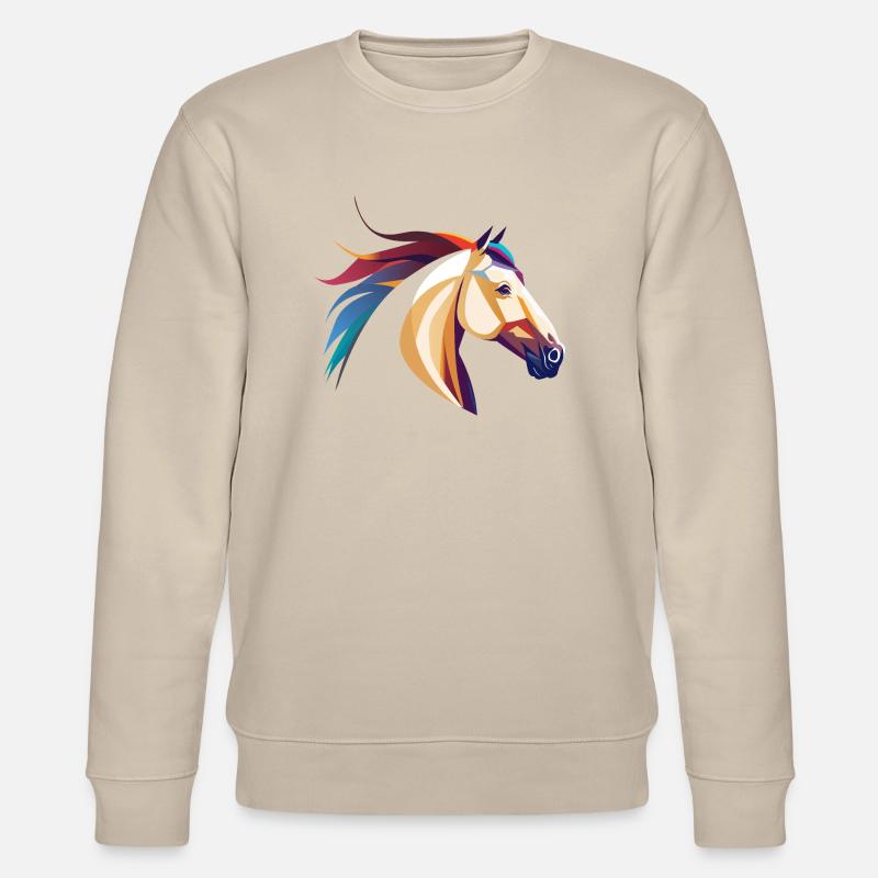 Buntes Pferd - Stanley/Stella Unisex Bio-Sweatshirt CHANGER  - Beige