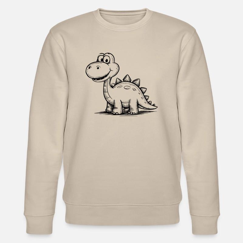 Dino Dinosaurier - Stanley/Stella Unisex Bio-Sweatshirt CHANGER  - Beige