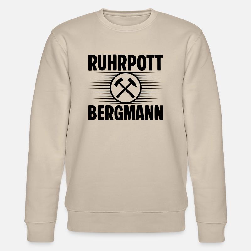 Ruhrpott Bergmann - Stanley/Stella Unisex Bio-Sweatshirt CHANGER  - Beige