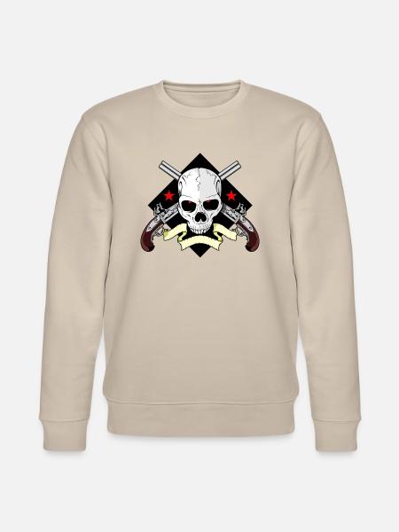 Skull mit Waffen - Stanley/Stella Unisex Bio-Sweatshirt CHANGER - Beige