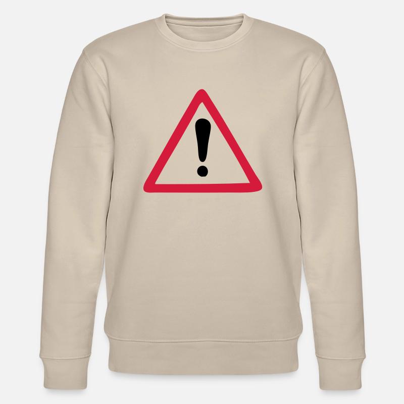 Warn Zeichen Warnung - Stanley/Stella Unisex Bio-Sweatshirt CHANGER  - Beige
