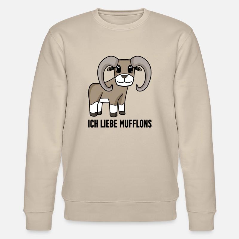 Mufflon Wildschaf - Stanley/Stella Unisex Bio-Sweatshirt CHANGER  - Beige
