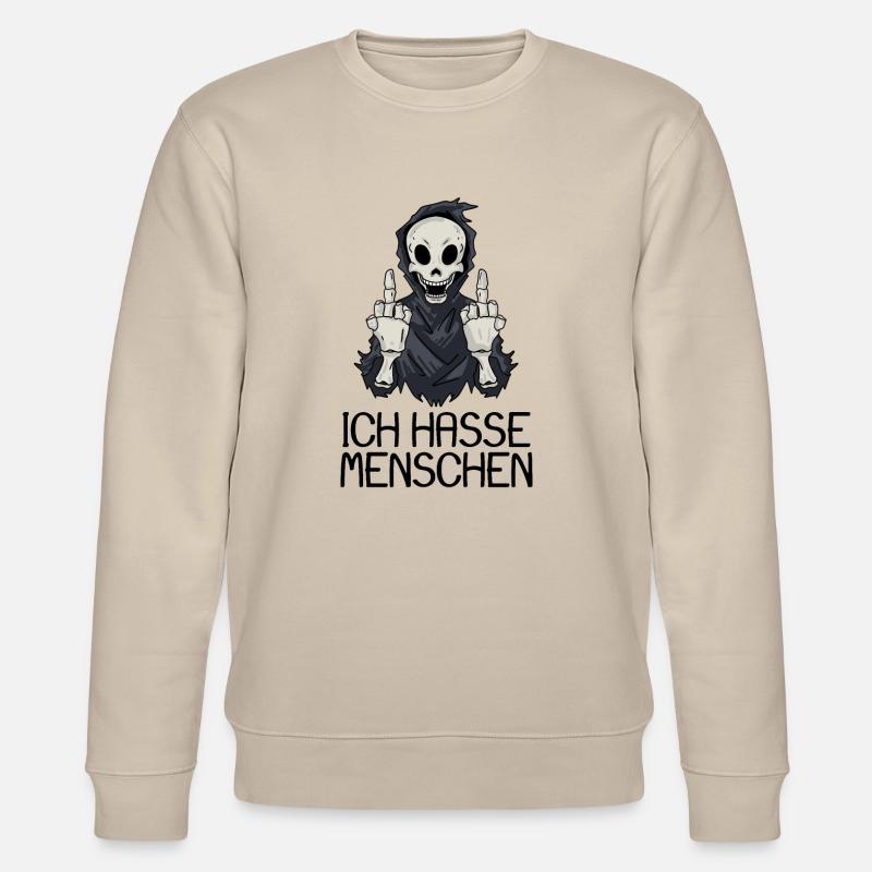 Ich hasse Menschen - Stanley/Stella Unisex Bio-Sweatshirt CHANGER  - Beige